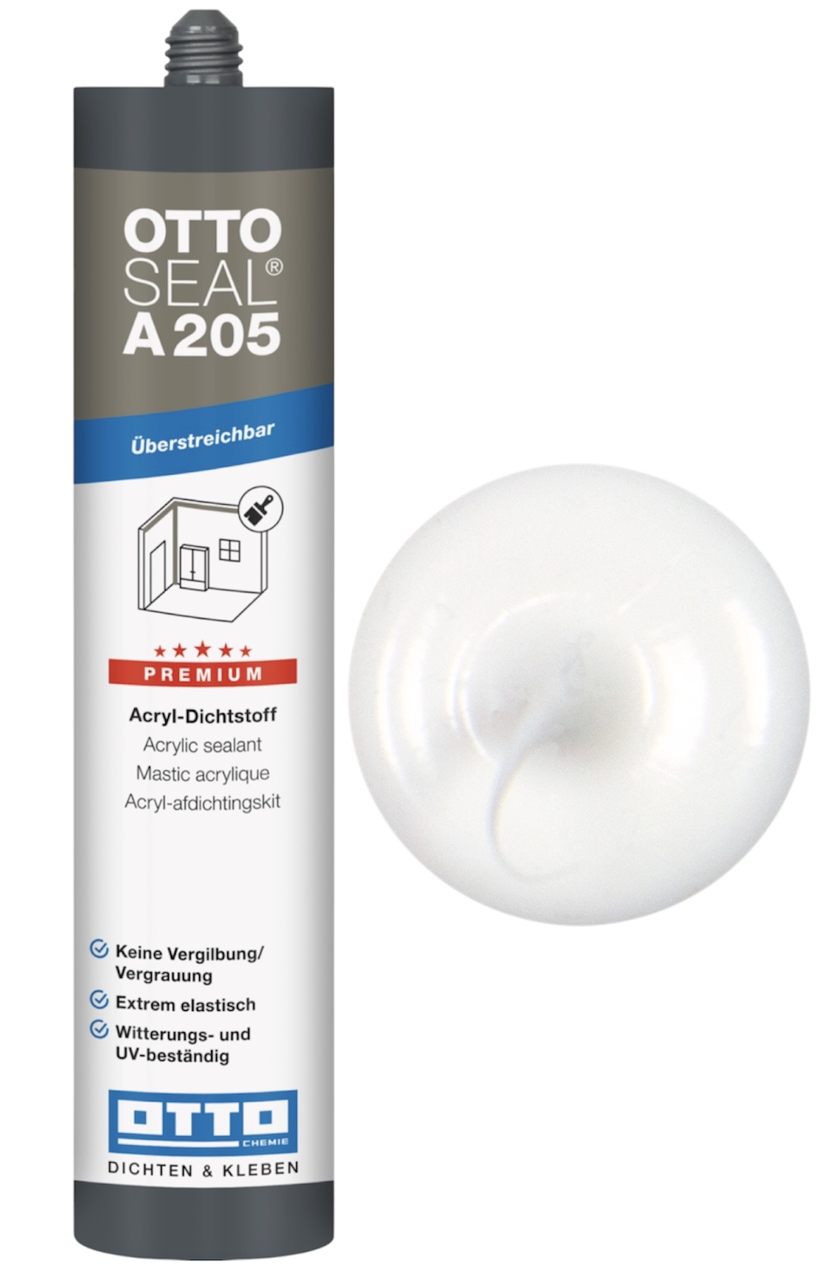 Acryl Dichtstoff A205 Premium Acryl 310 ml Kartusche