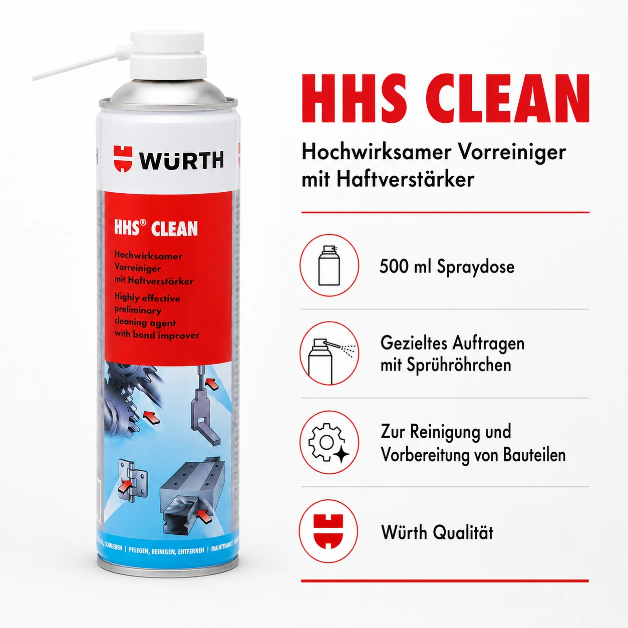 Würth HHS Clean Haftschmierstoff Vorreiniger 500 ml