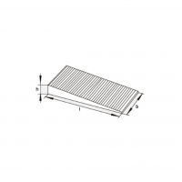 Montagekeil Größe L Breite 45mm x Länge 150mm x Höhe 20mm